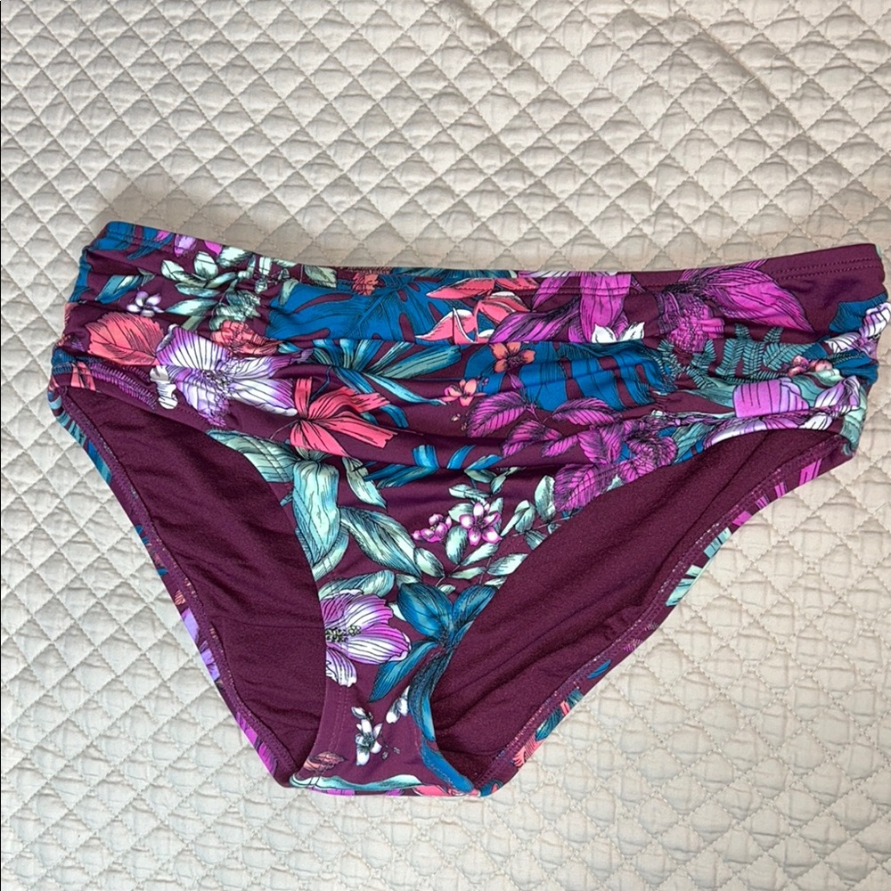 Tommy Bahama shirred High Waist Bikini Bottom - Small - New!